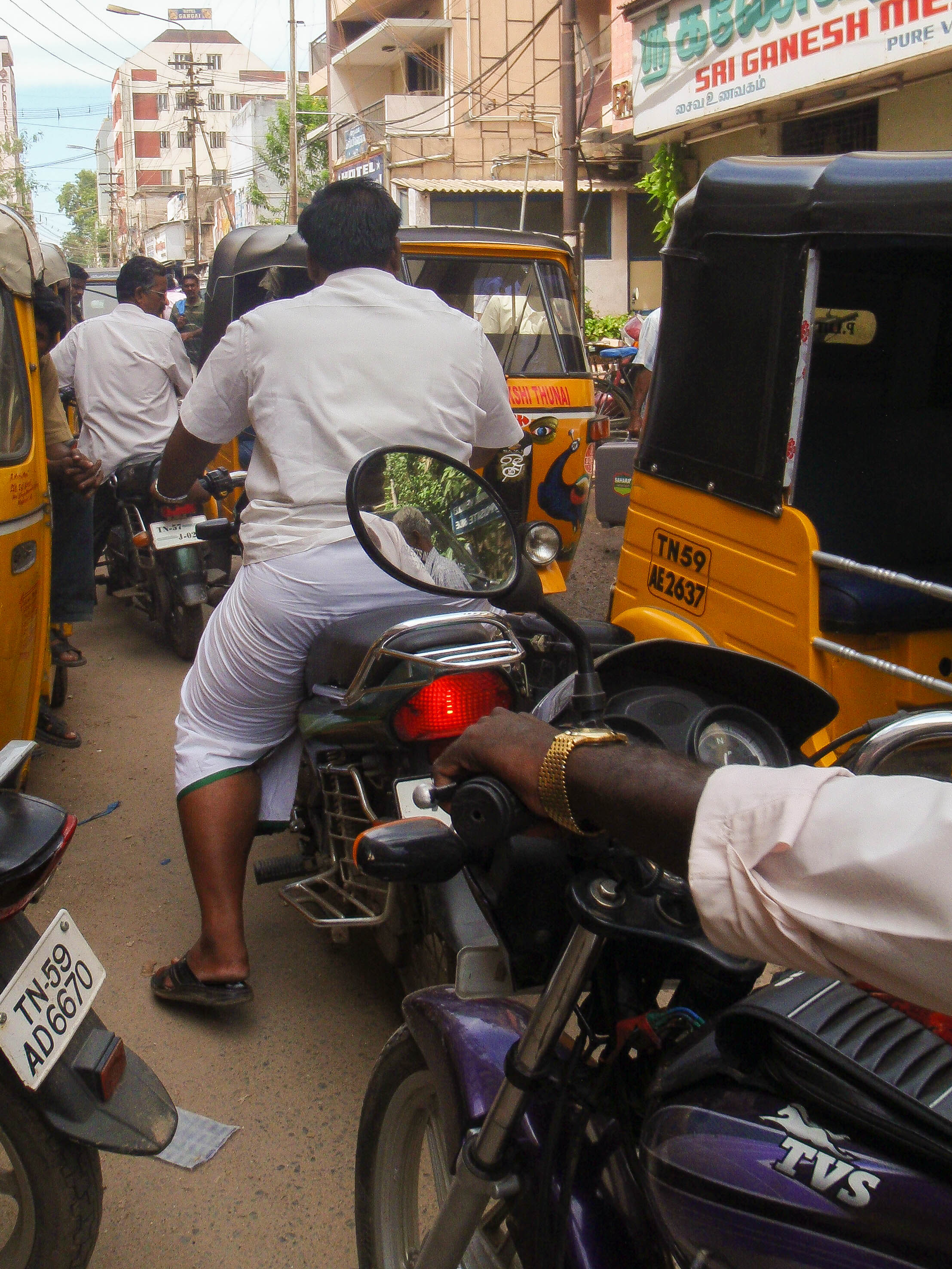 Kaos i trafiken, Indien Tamil Nadu         